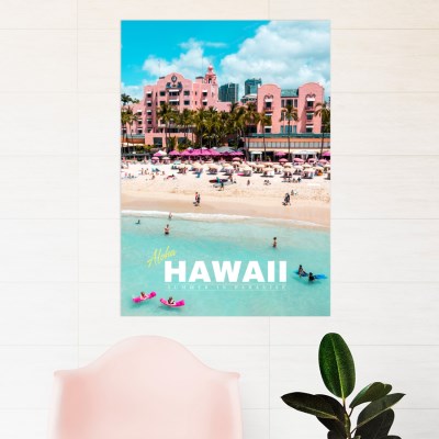 Aloha Hawaii 알로하 하와이 종이포스터그림
