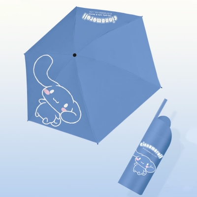 시나모롤 초소형 미니 경량 5단 접이식 우산 자외선 차단 양산 겸용
