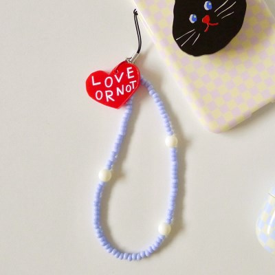 Red Love-Cloud Beads Strap