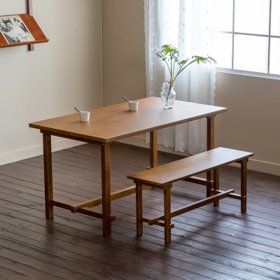 [장미맨숀] 로사 원목 다이닝 테이블 1400 식탁세트 (벤치형/의자형)