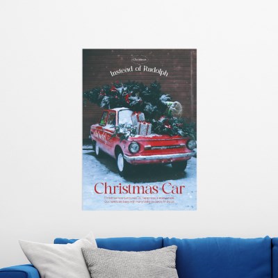 Chrismas Car 크리스마스카 종이포스터그림