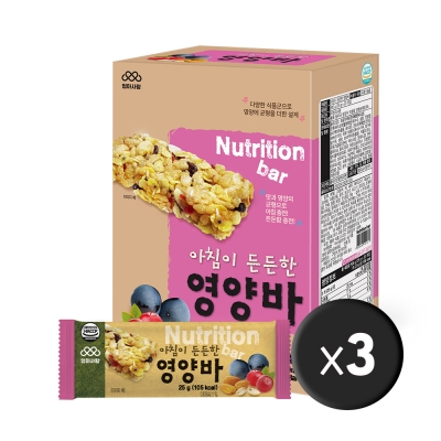 [엄마사랑] 아침이 든든한 영양바 3박스 (25g x 60개)