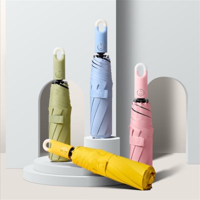 고리핸들 자동 3단우산 초경량양산 UV차단 암막우산 양우산