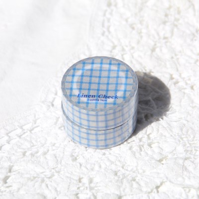 Linen Check Masking Tape [French Blue]