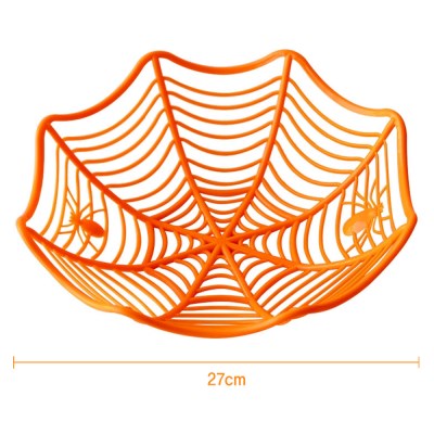 거미줄 사탕 접시 (오렌지)