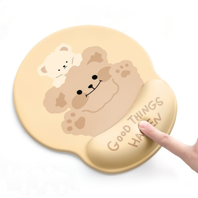 곰돌이 손목보호 마우스패드 실리콘 쿠션 손목받침 젤패드