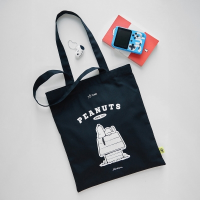 [Peanuts] 피너츠 75주년 에코백_BLACK