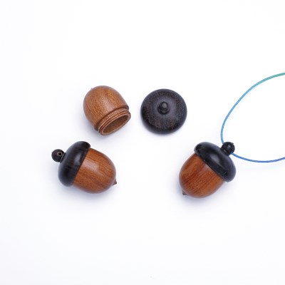 우드 펜던트 오픈형 도토리 키링 악세사리 부자재