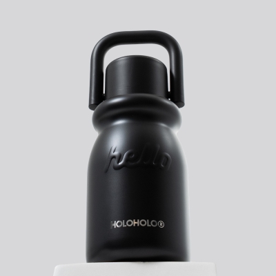홀로홀로 원터치 밀크텀블러 보온병 430ml 매트블랙