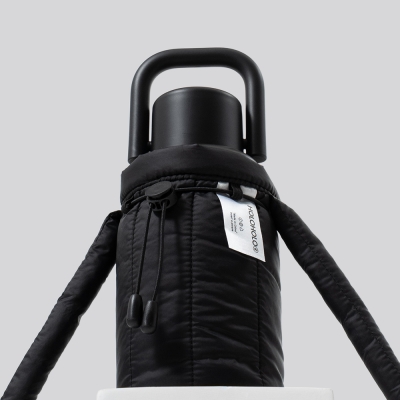 	 홀로홀로 원터치 밀크텀블러 보온병 430ml+파우치세트 매트블랙