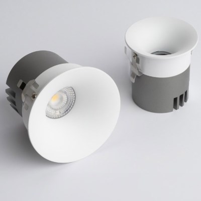 페이드인아웃 COB 커브 다운라이트 75mm 3인치 DC 10W 안티글레어
