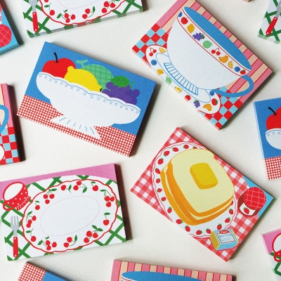 후르츠후라이 Fruit Tableware 메모패드