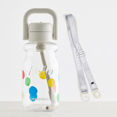 홀로홀로 원터치 트라이탄 밀크보틀 630ml+어깨스트랩 세트 도트