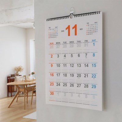 오첵 2026년 15개월 벽걸이 달력 레트로