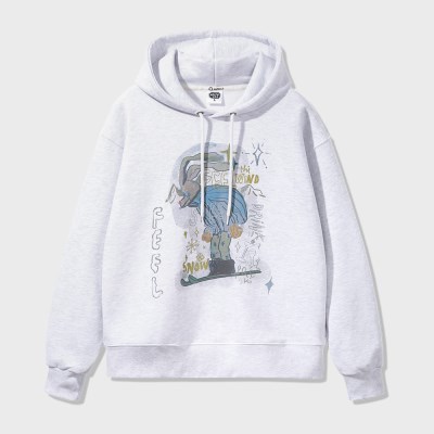 앨빈클로 [DTP] SNOW RABBIT 오버핏 후드티 AVH285 (2 COLOR)
