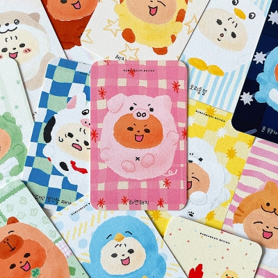 2026 큐피드곰 애니멀 드립 미니 카드 캘린더