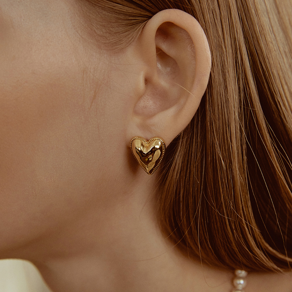 【TATIANA】Crush Heart Earring EC1944〜ハートのピアス イヤリング TATIANA Crush Heart Earring EC1944
