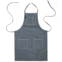 #AA1404 basic denim apron (Medium blue)