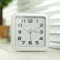 스퀘어 아트 알람 탁상시계(화이트)