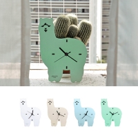 북극곰 칼라 디자인 벽시계