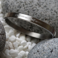 [각인팔찌]6mm Lettering Simple Bangle