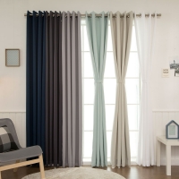 [1+1] 노르딕솔리드 긴창 암막커튼 7colors