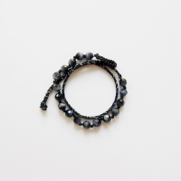 KATT. BLACK 원석 실팔찌 블랙