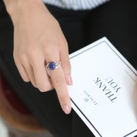 제이로렌 9R0389 12월탄생석 라피스라줄리 실버 반지