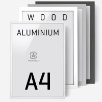 에이모노 A4 액자 - 화이트,그레이