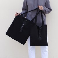 [플러스 사이즈] 클래시 블랙 코튼 백