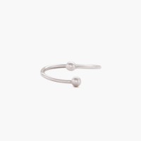 제이로렌 R0451 오픈형 더블 볼 실버반지_(482726)