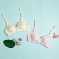 Fine and Simple 도트 임산부용(Maternity) 노와이어 수유브라