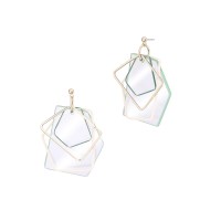 clear geo earring ll