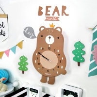 [퍼니즈]어썸프렌즈(곰)/움직이는 추시계/12종/무소음벽시계