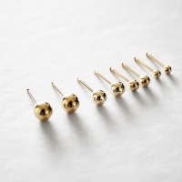 14K 심플 볼 귀걸이 (2, 3, 4, 5mm)