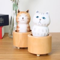 너도밤 원목 리틀캣 뮤직박스 오르골