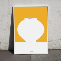 유니크 인테리어 디자인 포스터 M 달항아리