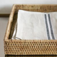 [포홈]라탄 직사각 손잡이 트레이 (소)_(1164022)