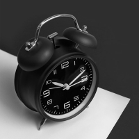 무소음 초침 헤머벨 탁상용 알람시계 Intern_(773896)