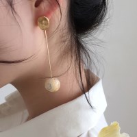 spring marble ball earrings
