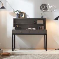 스페이스 메탈그레이 서랍책상세트_책꽂이포함 1200