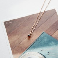 제이로렌 8N0694 1월탄생석 물방울 가넷 실버목걸이_(732111)