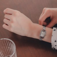 제이로렌 W0026 빈티지 클래식 사각 메탈시계_(741282)