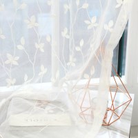 [모모제작소]크리미 자수 북유럽 레이스 봉집 커튼