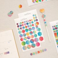 컬러파레트 그라데이션 스티커 (10sheets)