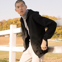 츄바스코 Basic pull zipup Hoodie BH201 블랙_(749786)