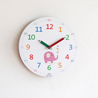 모니에 무소음 동물 교육용 벽시계