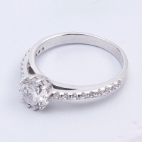 듀엣 925 실버 포인트 반지_