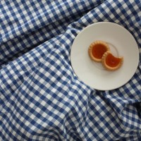 [브룬] 딥 블루 체크 침구(K)