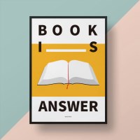유니크 인테리어 디자인 포스터 M 북이즈 앤써 독서
